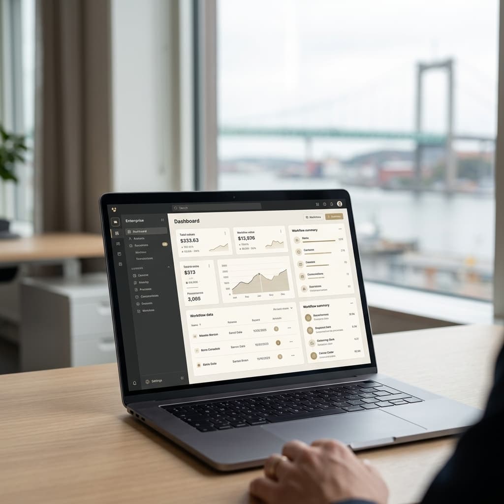 Dashboard intelligent AI system, mjukvara
